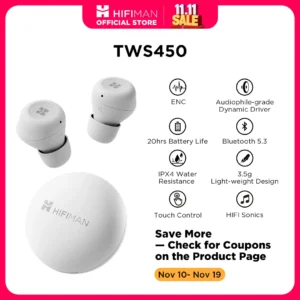 HIFIMAN TWS450 True Wireless Stereo Headset with Environmental Noise Cancellation