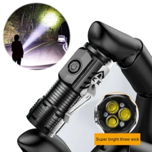 3-LED Super Bright Flashlight with Pen Clip